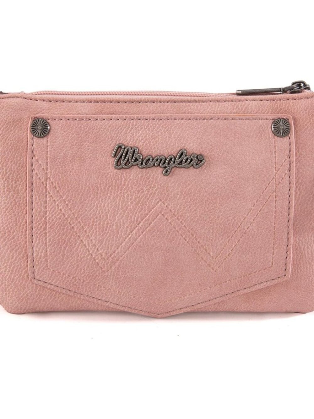 Women's Angel Peach Wrangler Small Purse Imported Wristlet Fringe Crossbody Bag - Picture 4 of 6